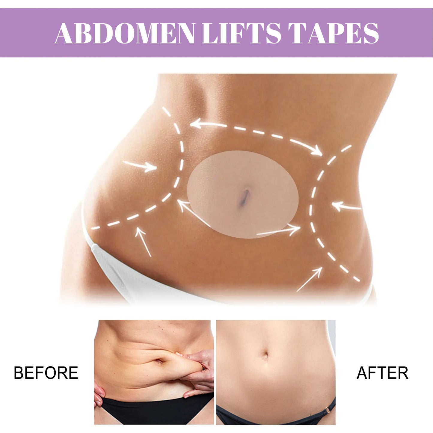 Eelhoe Abdomen Lifting Tapes Belly Pad Anti Wrinkle Remover Skin Care Easy To Use