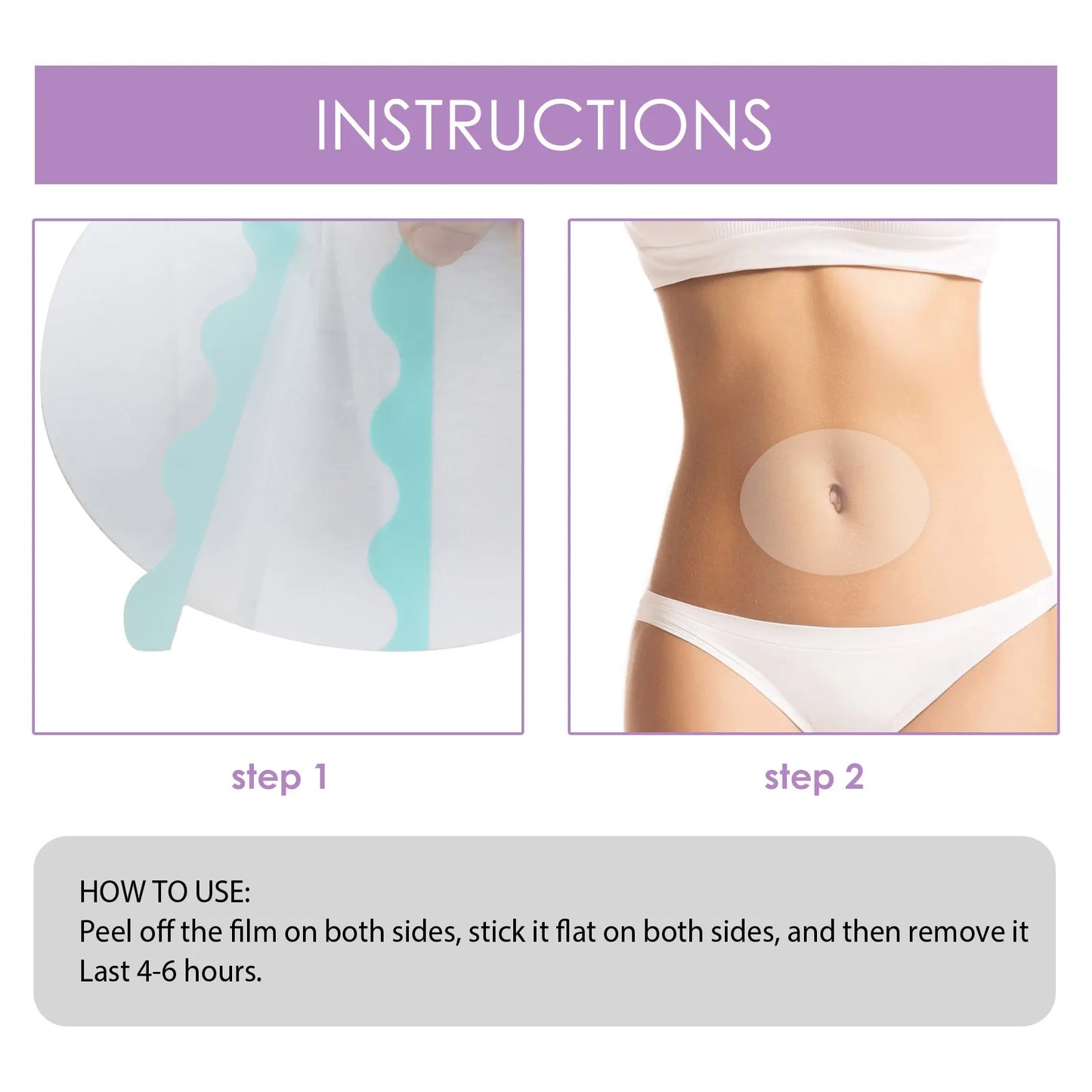 Eelhoe Abdomen Lifting Tapes Belly Pad Anti Wrinkle Remover Skin Care Easy To Use